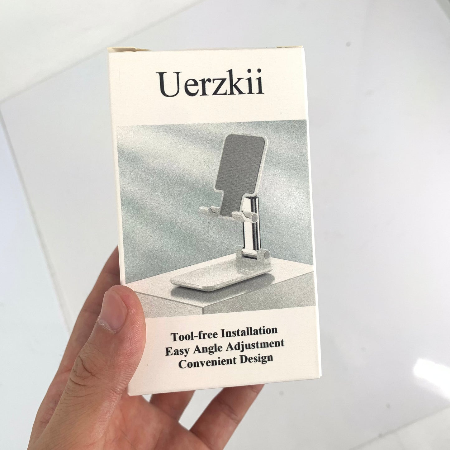 Uerzkii Smartphone Mounts Foldable Cell Phone Stand in Silver