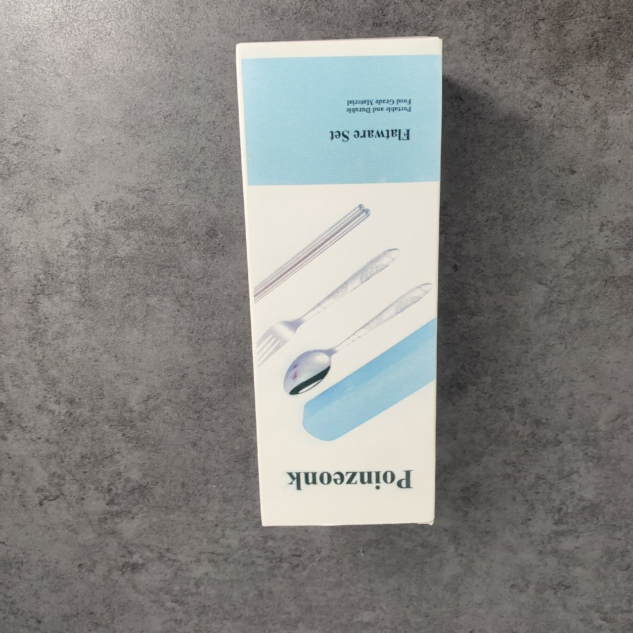 Poinzeonk Portable Cutlery Set 3 Sets Reusable Stainless Steel Tableware In Blue