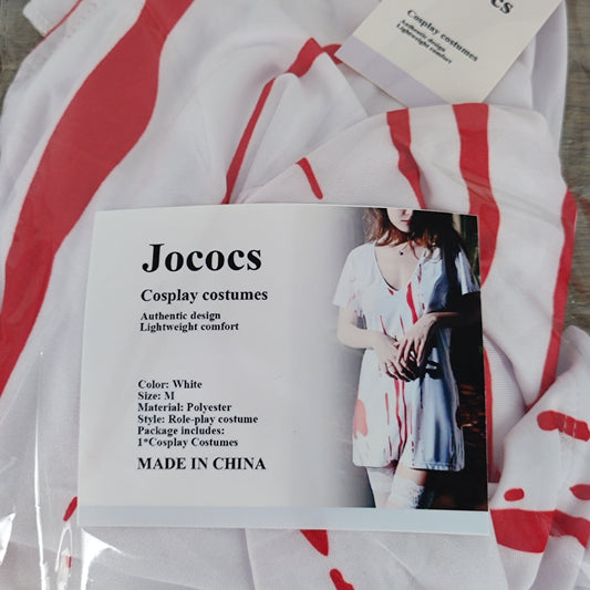 Jococs White Role-Play Costume, Size M, Polyester Material - RPG Costumes