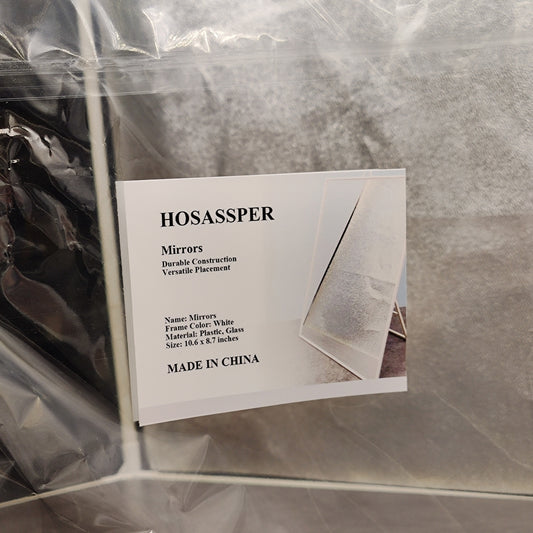 HOSASSPER Mirror Rectangle Wall Mounted Mirror for Bathroom Bedroom Living Room