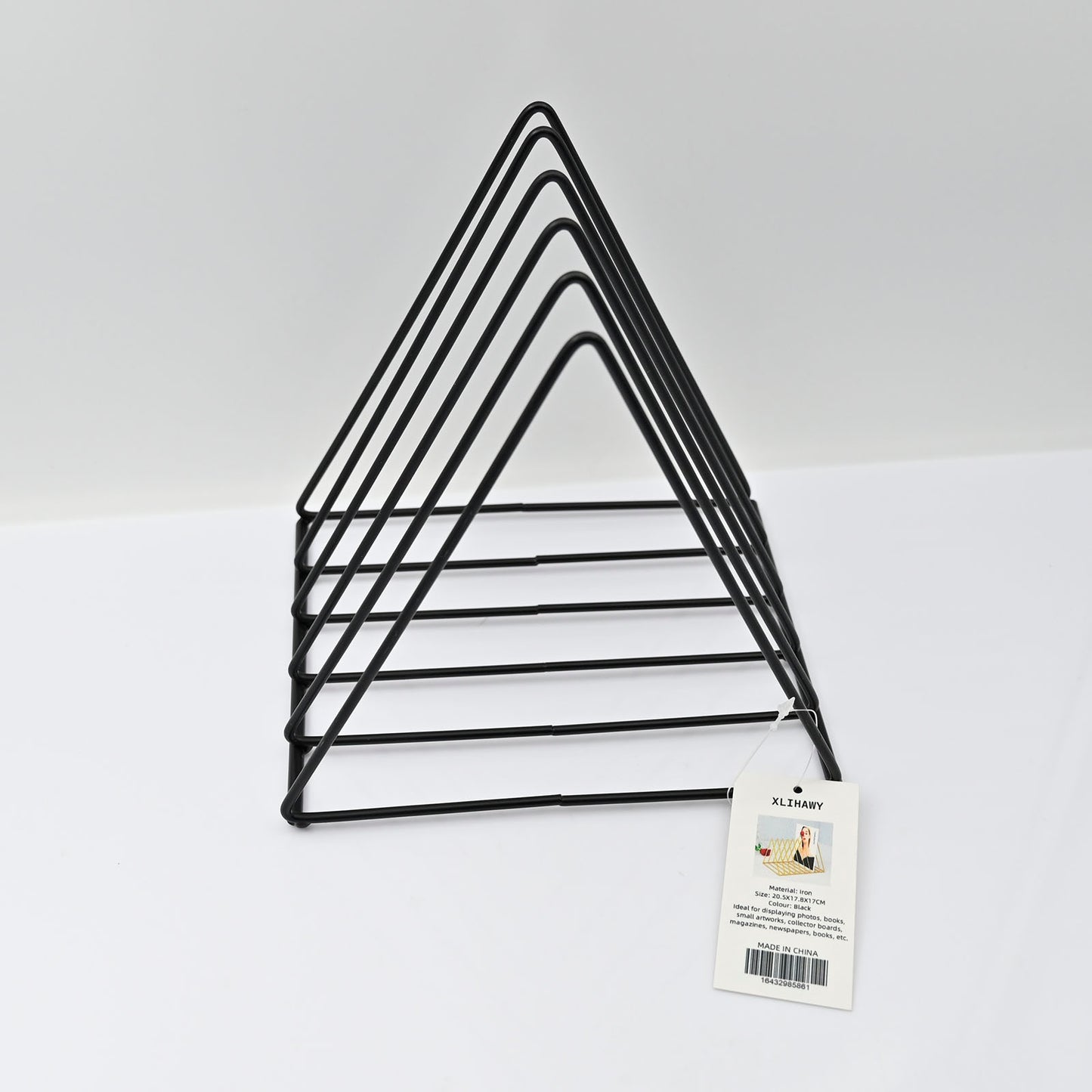 XLIHAWY Magazines Storage Rack Metal Book Shelf Home Living Room Decor