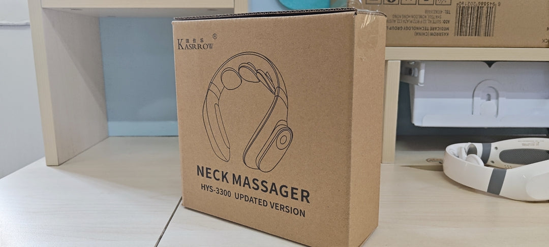 Massage Apparatus Neck Massager for Neck Pain Fatigue Relief for Adults, White