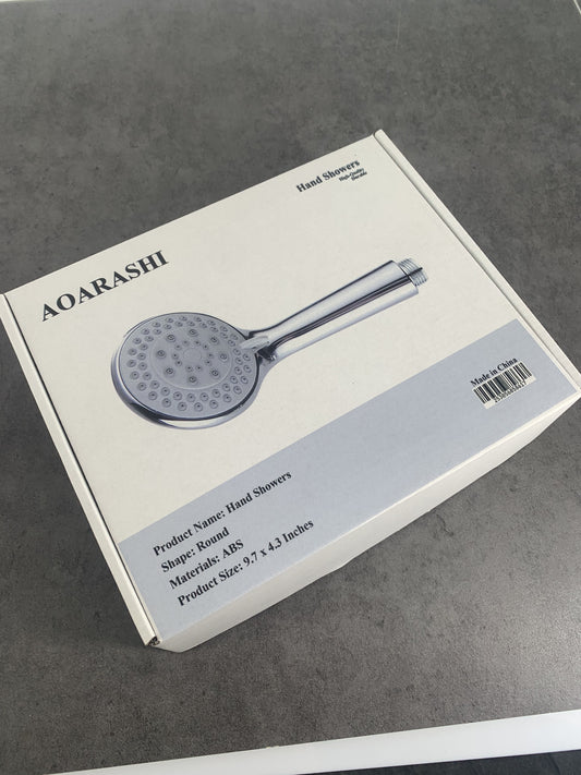 AOARASHI Round Shower Heads with Handheld, High Pressure 4 Mode for Bathing