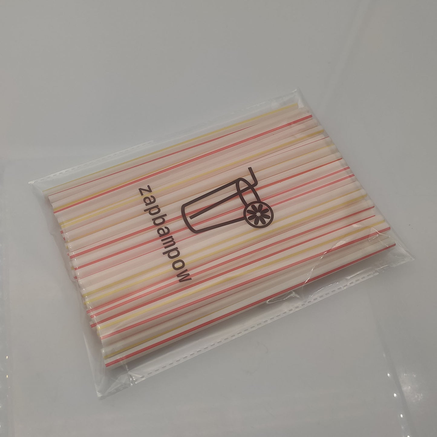 zapbampow 100PCS Disposable Plastic Drinking Straws