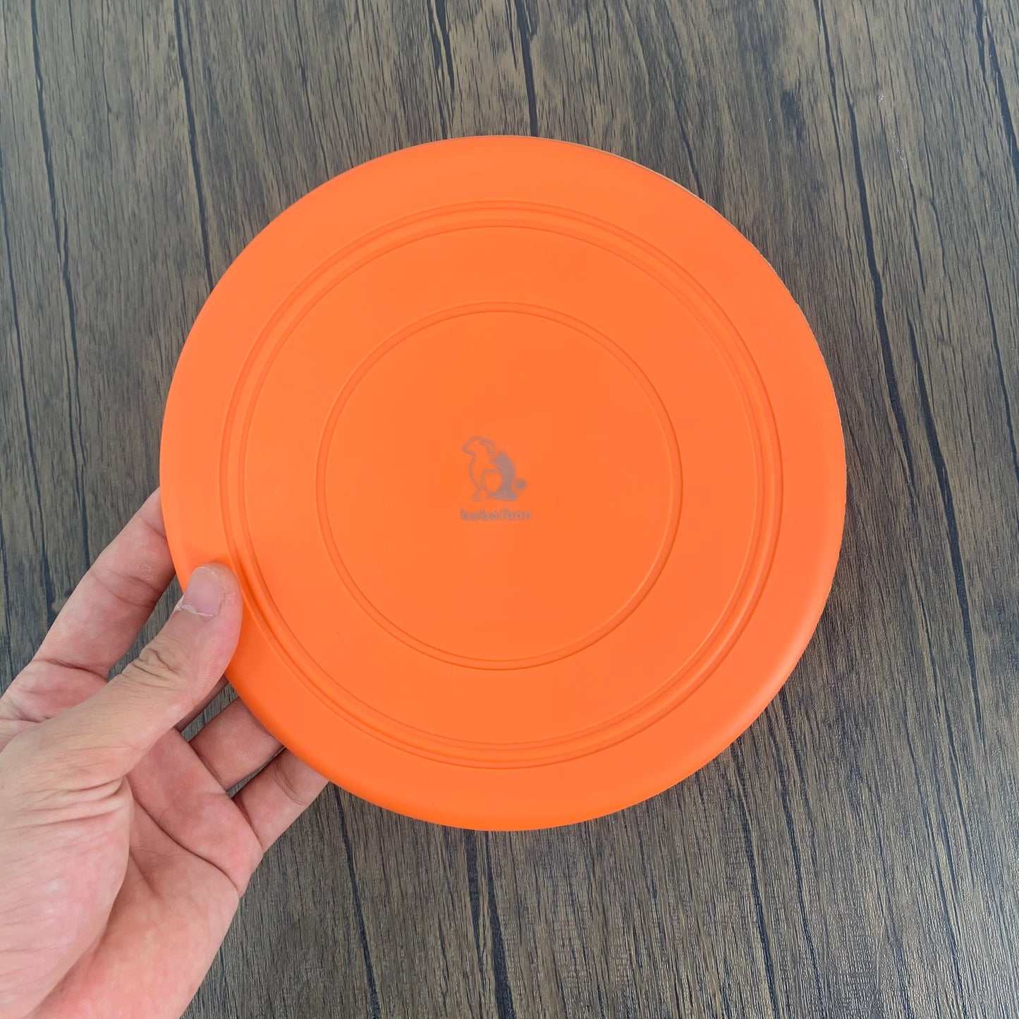 bebeibon Durable Multifunctional Lightweight Rubber Flying Disc Dog Toy in Orange