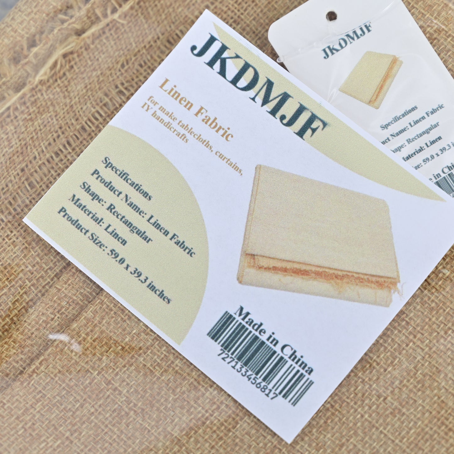 JKDMJF Plain Thickened Cotton And Linen Cloth