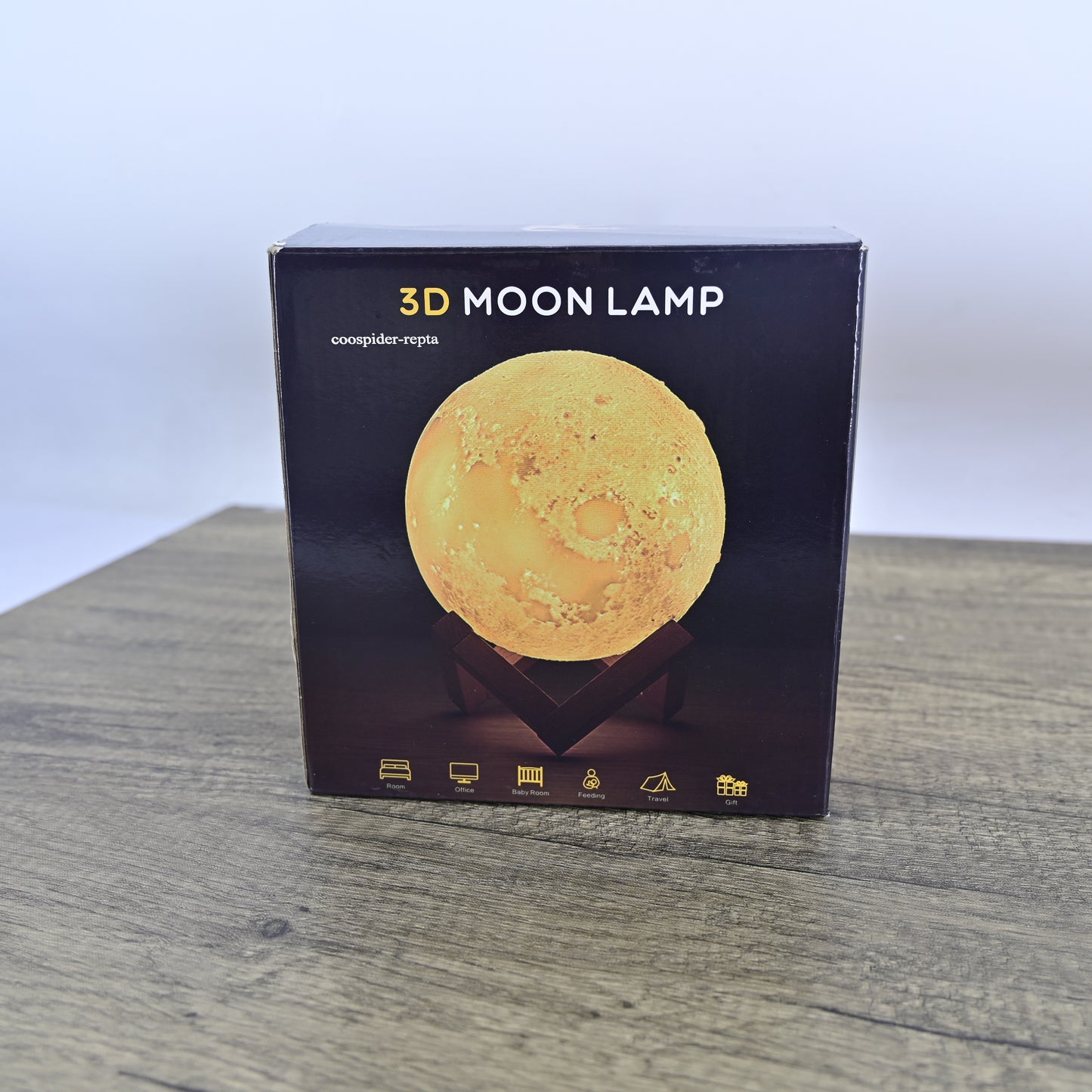 coospider-repta 3D Printing Moon Lamp Kids Night Light Bedroom Decor As Gifts