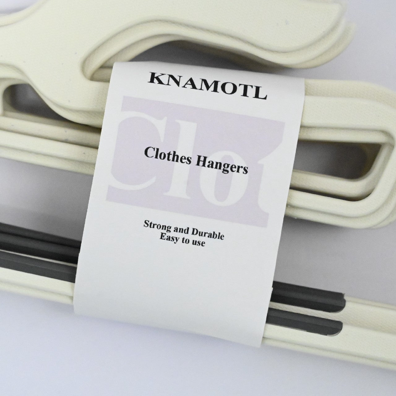 KNAMOTL White Plastic Clothes Hangers for Clothing, Closet, Coats, Shirts