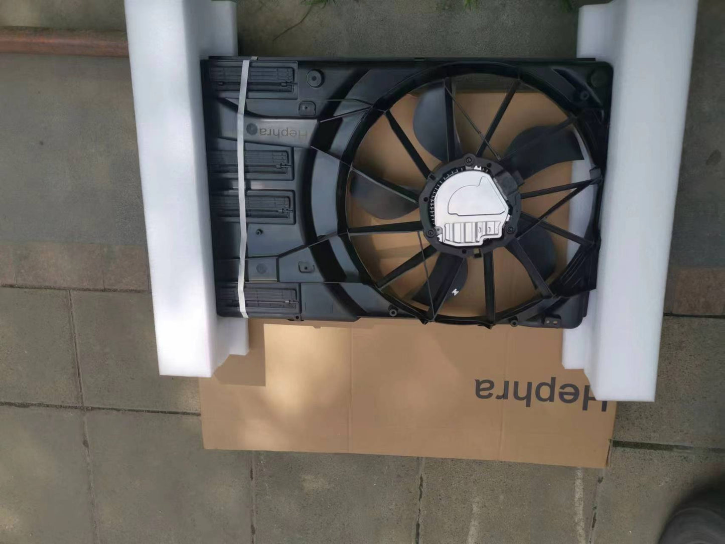 Hephra Car Radiator Car Condenser Cooling Fan Fits Most Cars, Black