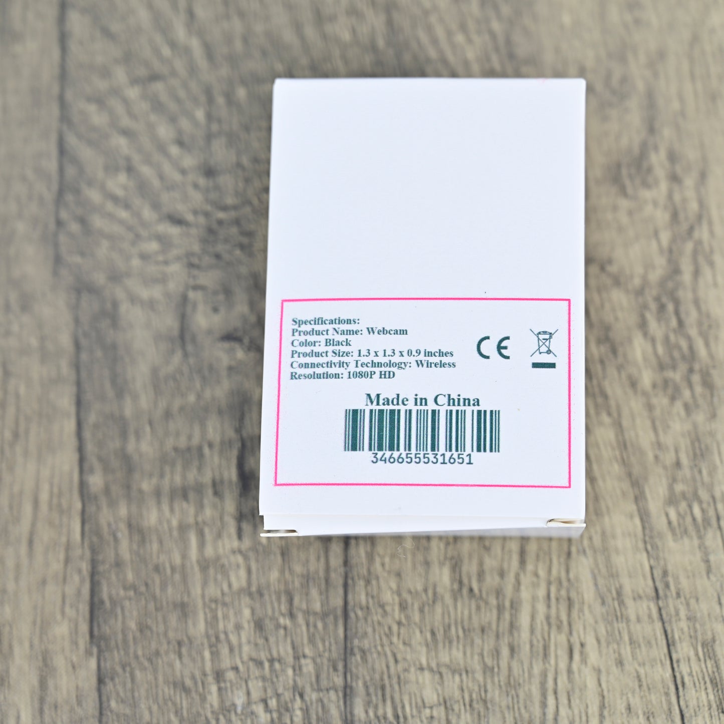 Nishycomx Black Wireless 1080P HD Webcam for Home Indoor