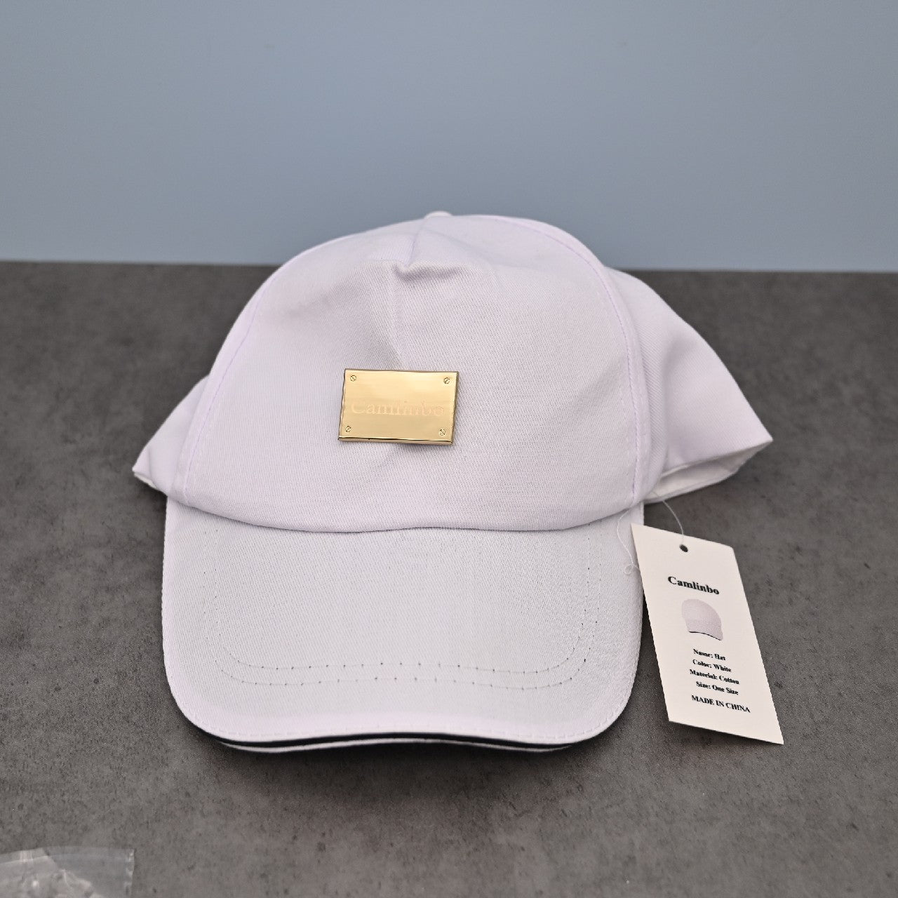 Camlinbo White Hat Cotton Baseball Cap Sun Protection Comfortable and Breathable