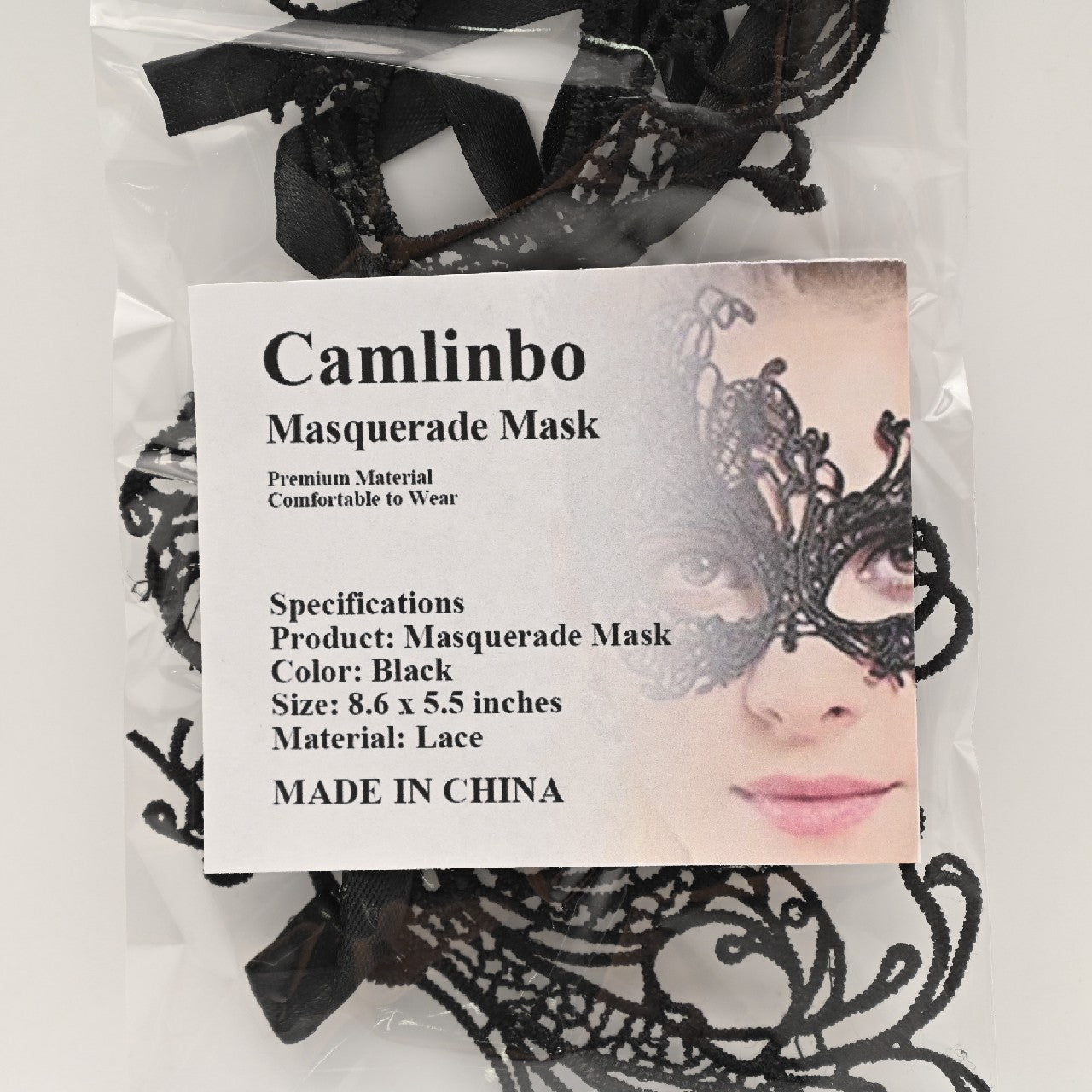 Camlinbo Masquerade Mask Lace Masquerade Mask for Costume,Thememed Party, Black