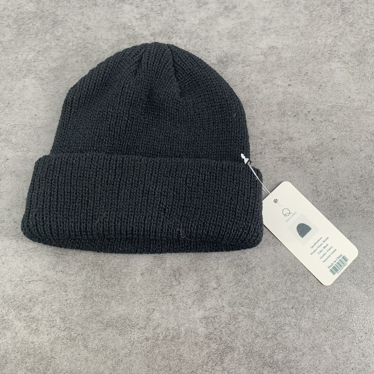 Quilloro Warm Winter Knit Hats Beanie Hats In Black for Men Women Teenage