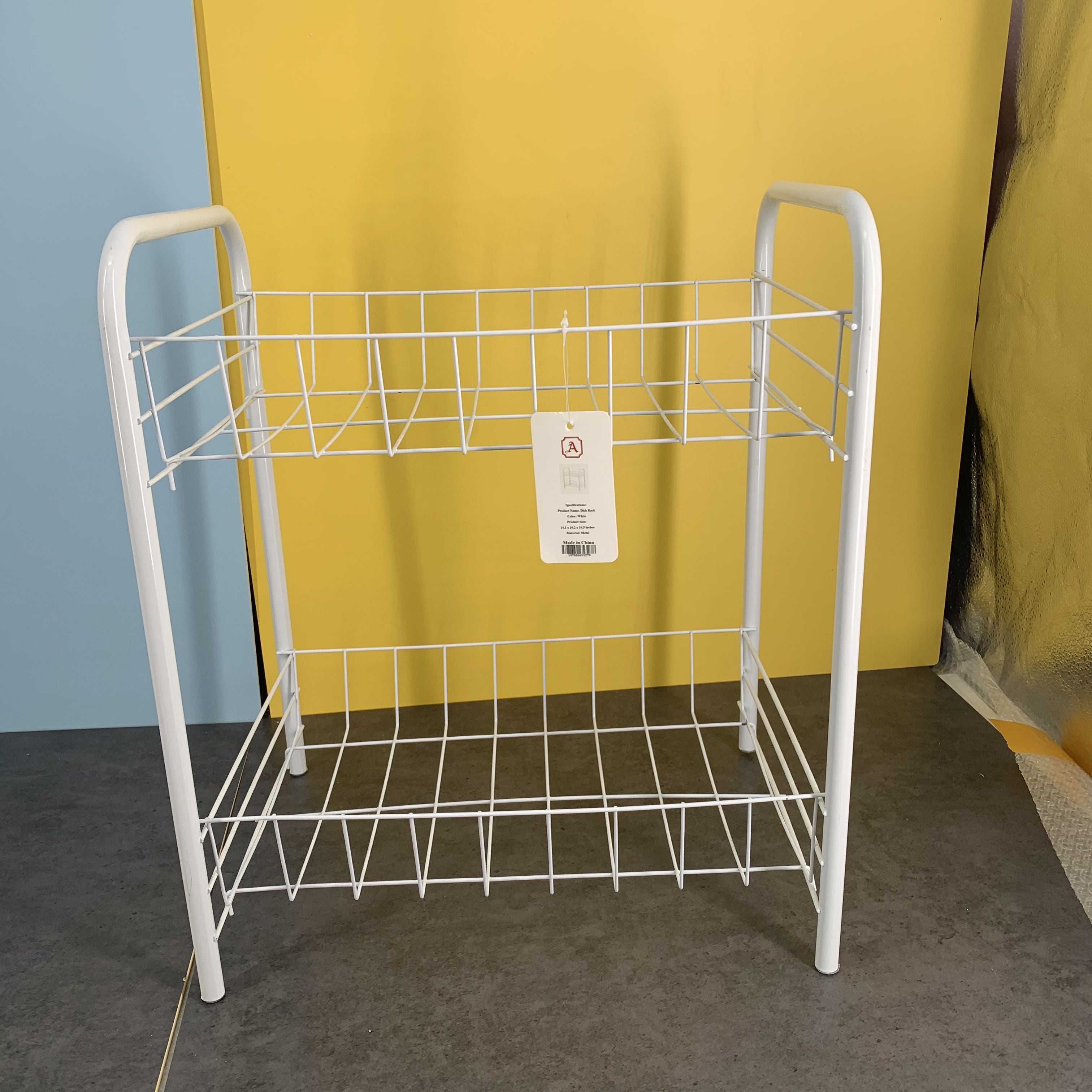 A Kitchen Shelf Rack Trolley Floor 2 Storey Storage Rack Snack Shelf S ...