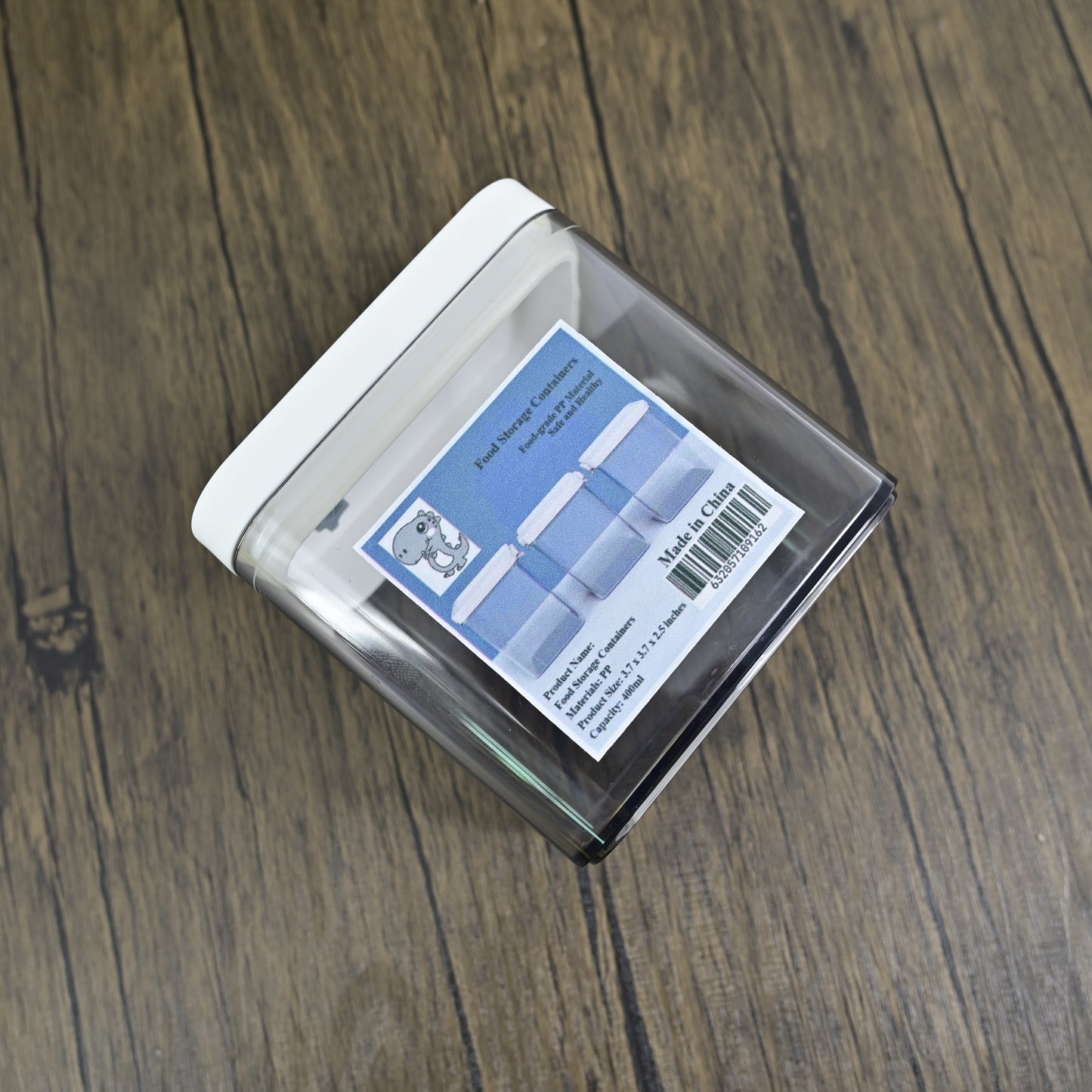 Little Dinosaur Image Transparent Plastic Dry Food Storage Box