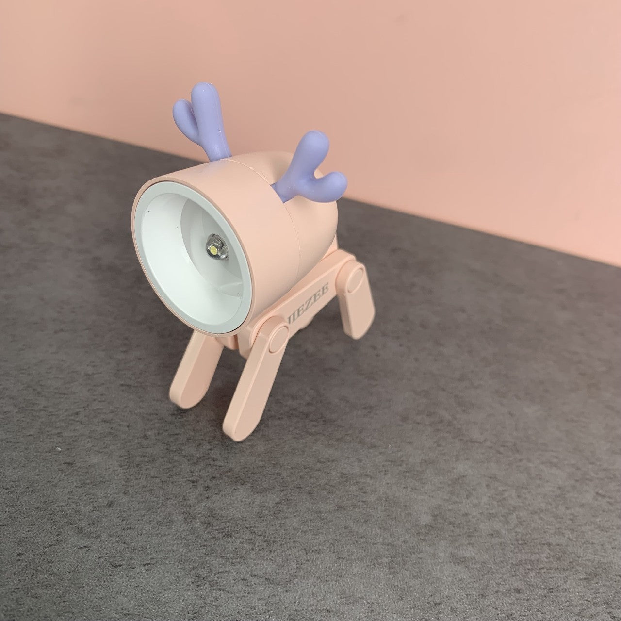 JIEZEE Pink Cartoon Cute Mini Desk Lamp for Home Office