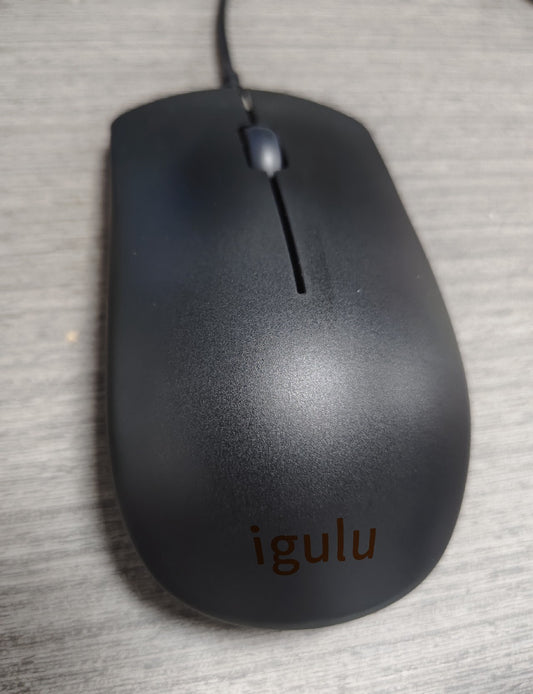 igulu Computer Peripheral Device Wired USB Computer Mouse for Laptop, Single, Black