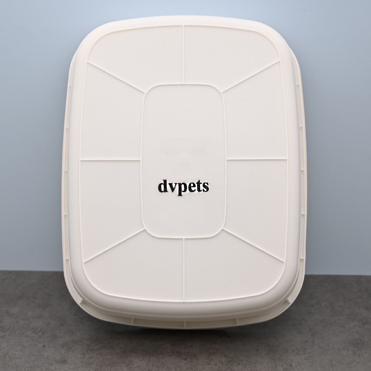 dvpets PP Cat Litter Box with Filter Sand Pedal Odor-Resistant Beige and White