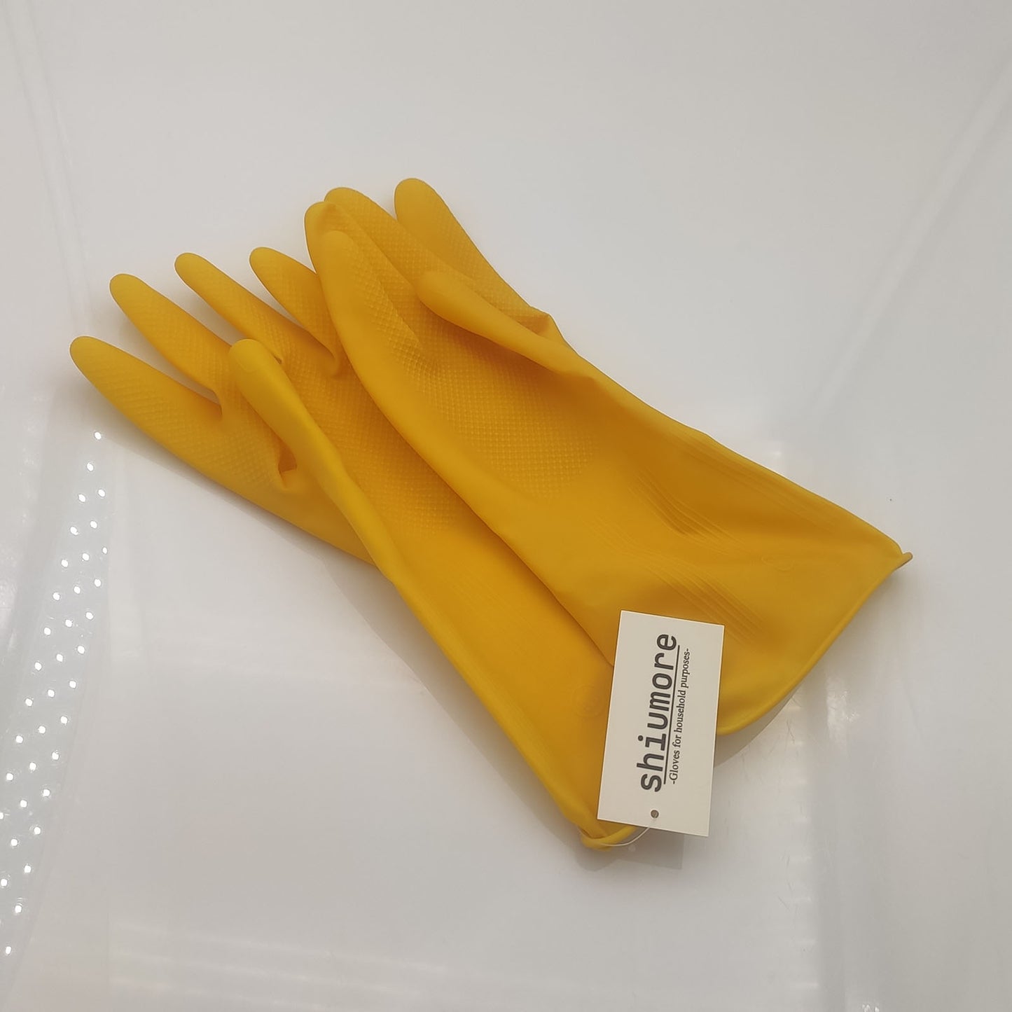 shiumore Rubber Household Gloves in Yellow