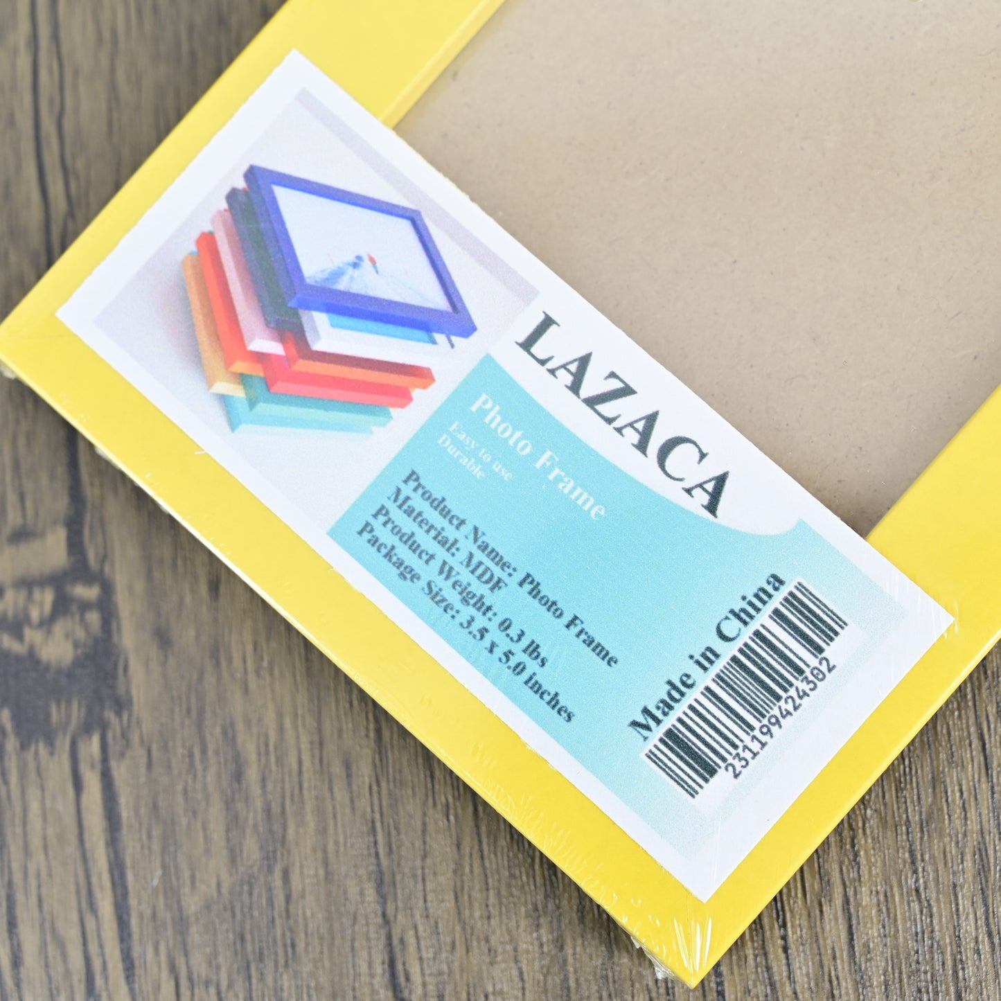 LAZACA Photo Frames Pictures Frames Desktop Decor Rectangle Frame in Yellow