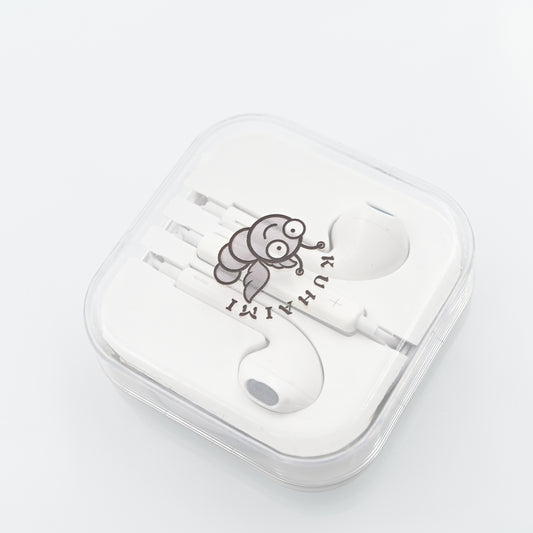 KUHAIMI Earphones Wired Earbud Headphones in White