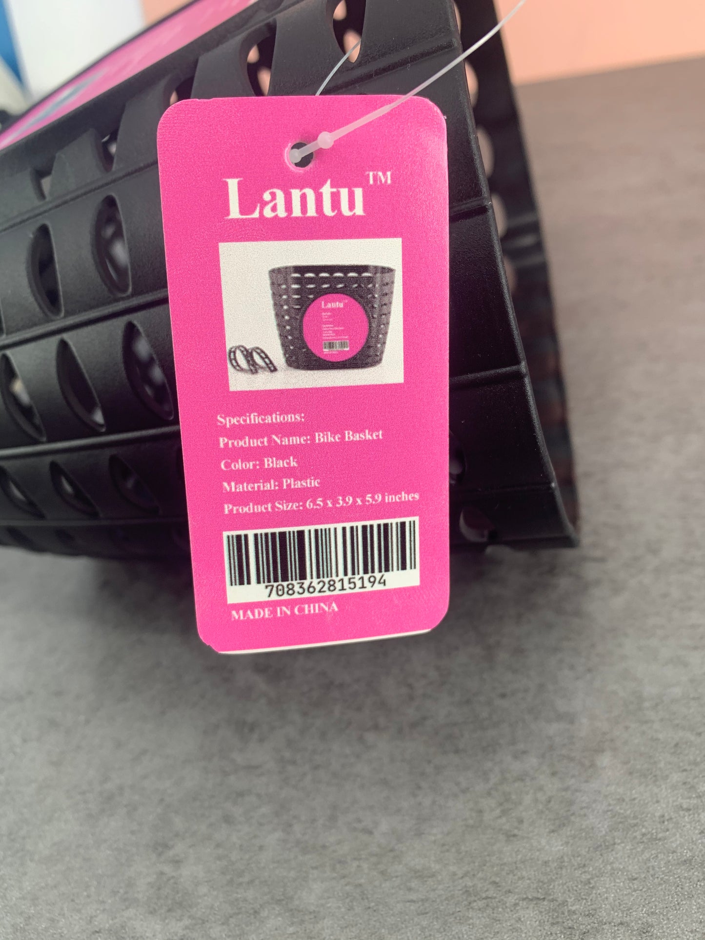 Lantu Bike Basket for Front Bike Accessories for Children in Black
