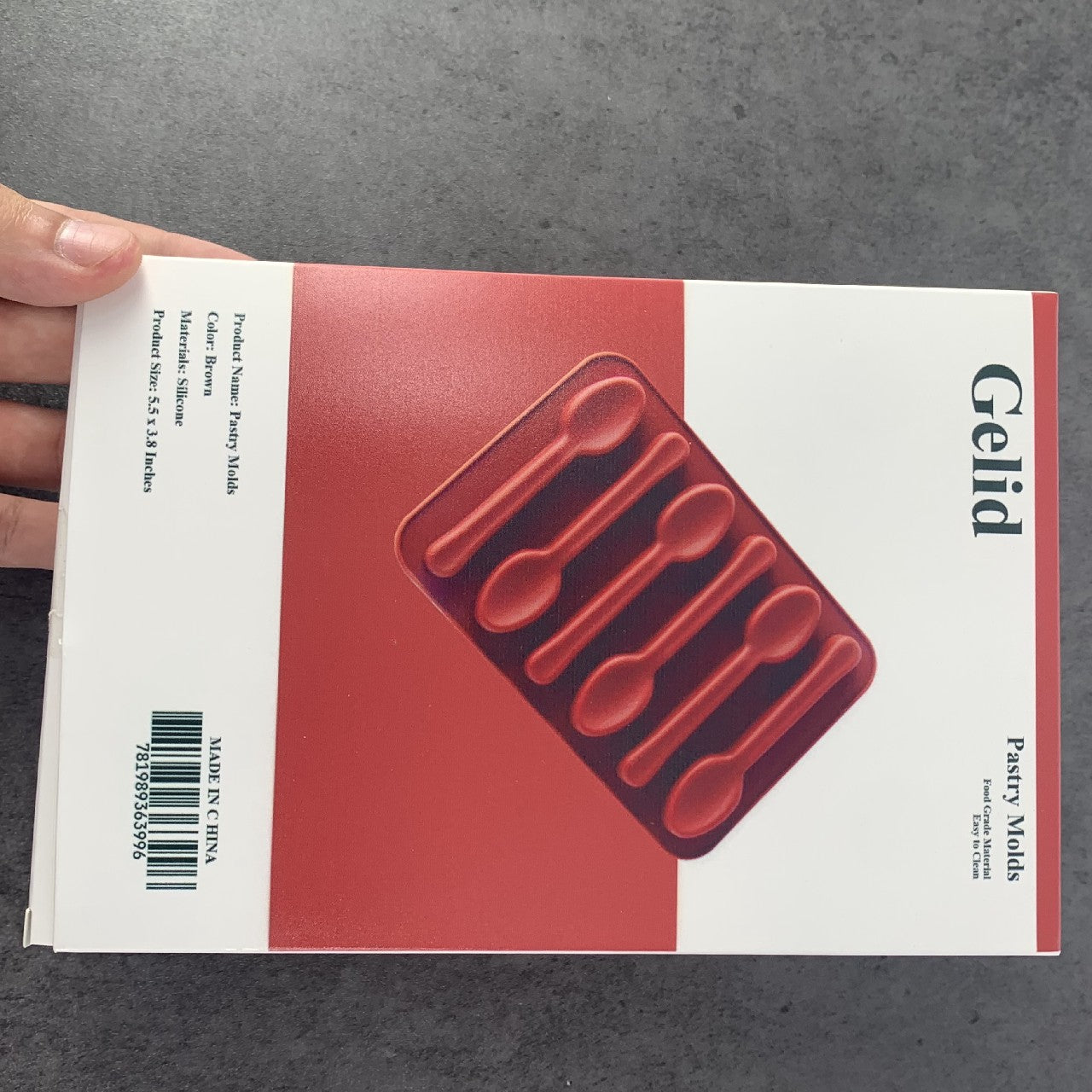 Gelid Non Stick Silicone Spoon Shape Chocolate Molds Cookery Molds In Brown