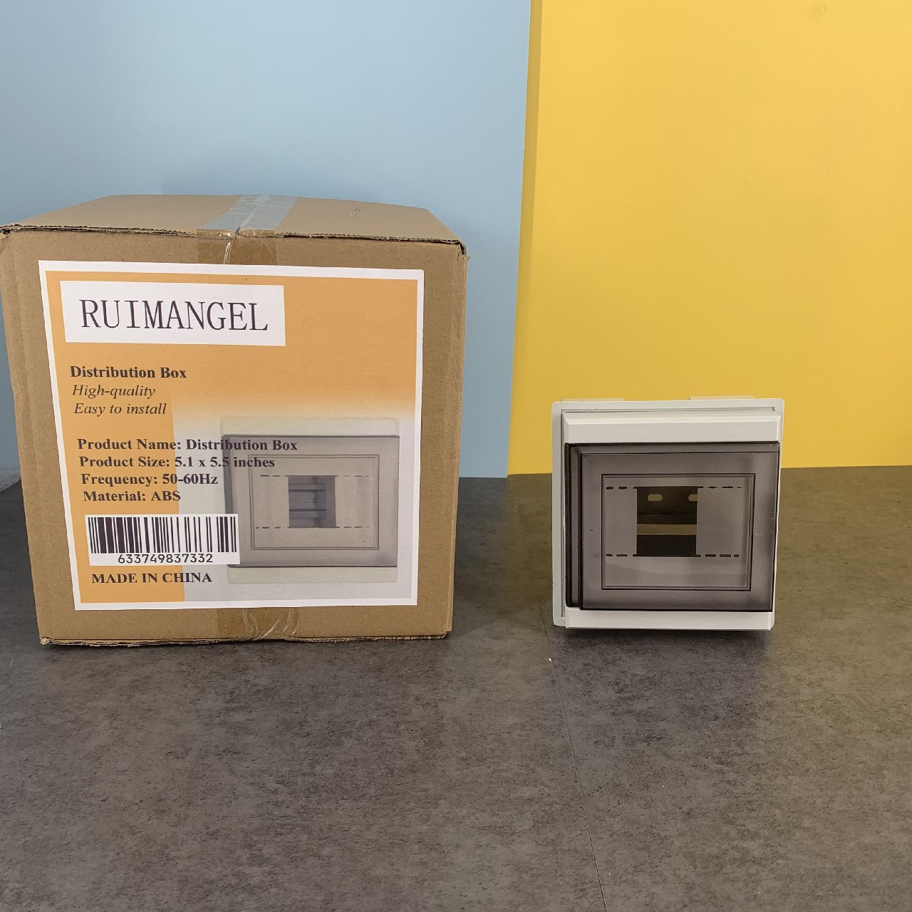 RUIMANGEL Type D Economic Distribution Box 2-5 Plastic Strong Electric Distribution Box ABS for Circuit Breaker Indoor