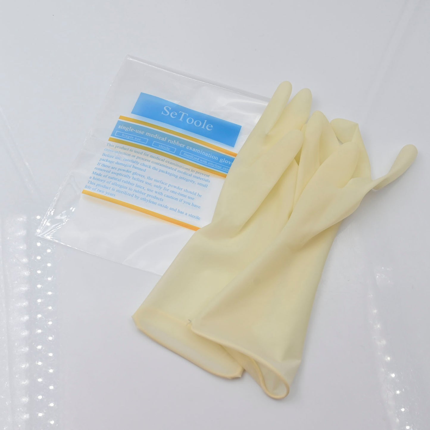 SeToole Light Yellow Medical Gloves Medical Grade