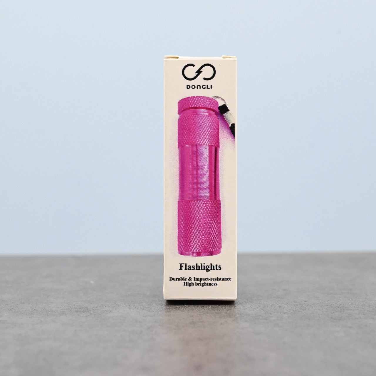 DONGLI Mini Portable Aluminum Alloy LED Flashlights for Camping Emergency Everyday Use In Pink