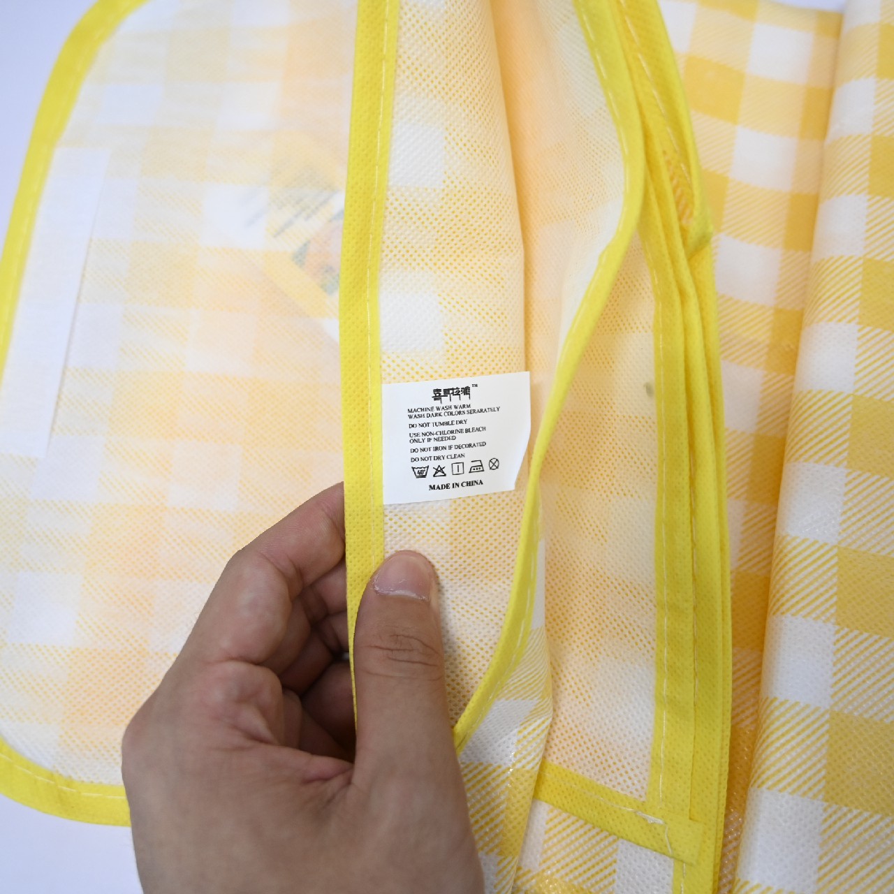 Yellow Picnic Blanket Portable Foldable Waterproof Plaid Picnic Blanket