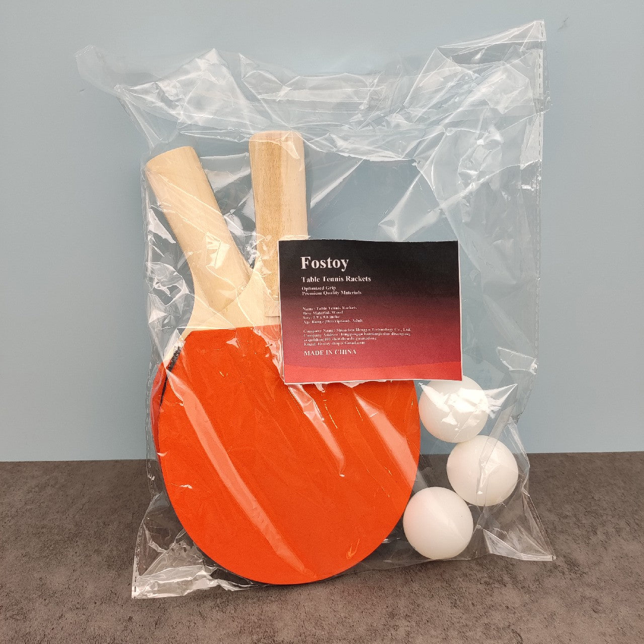 Fostoy Table Tennis Rackets Ping Pong Paddles for Indoor & Outdoor Games