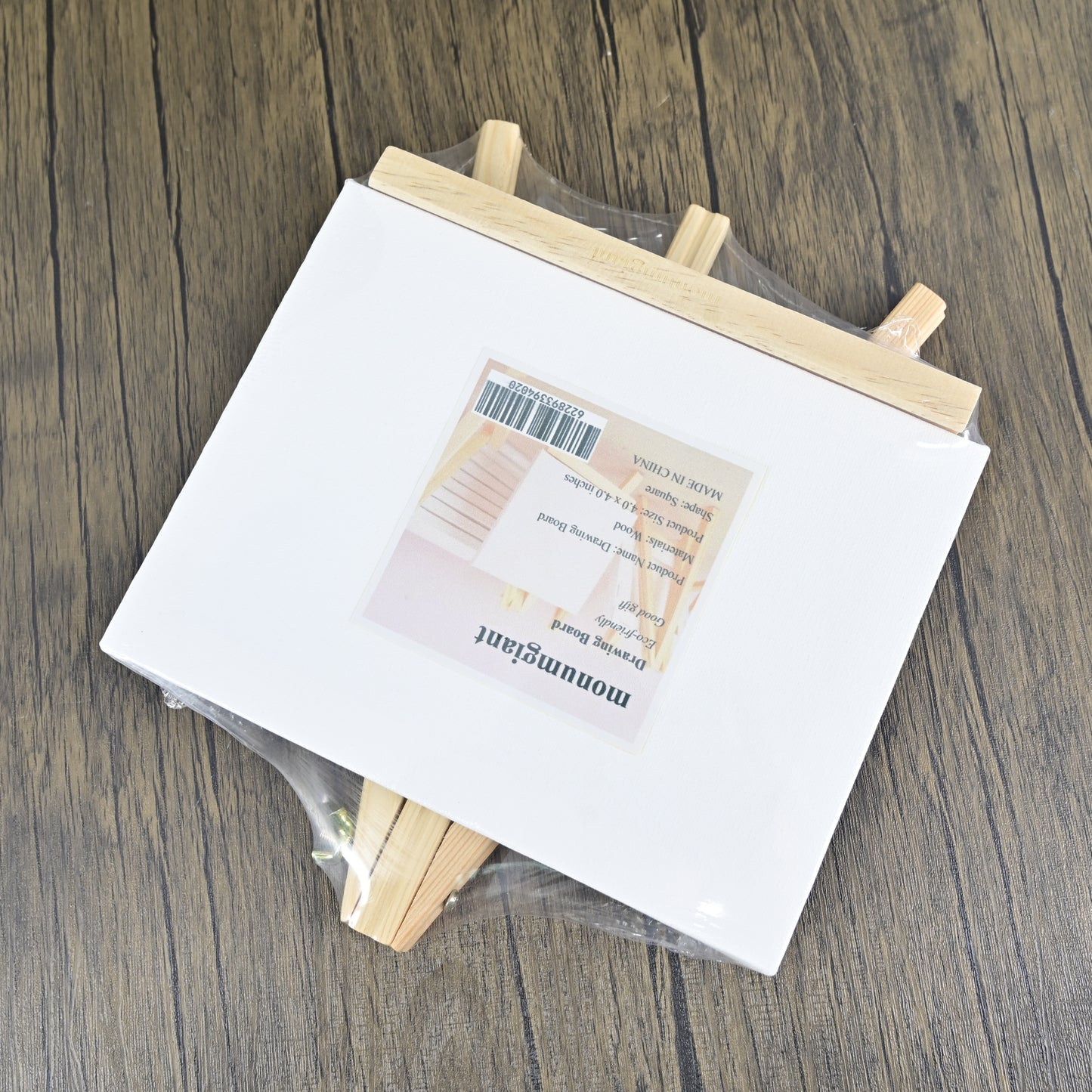 monumgiant Drawing Board White Blank Square Artist Canvas Wooden Board Frame