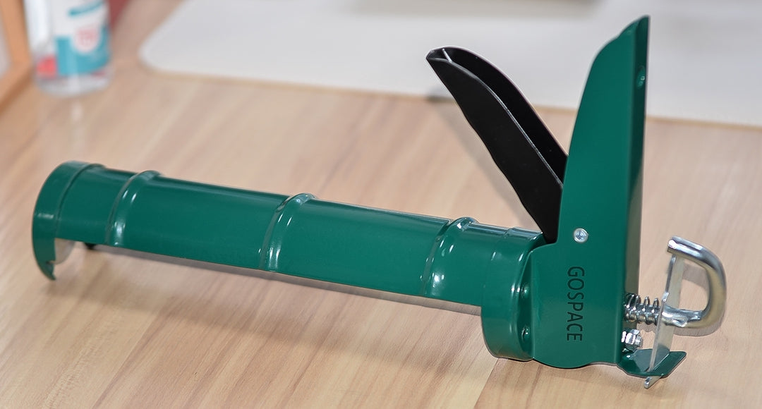 Gospace Manual Caulking Gun with Metal Construction and Trigger, Green