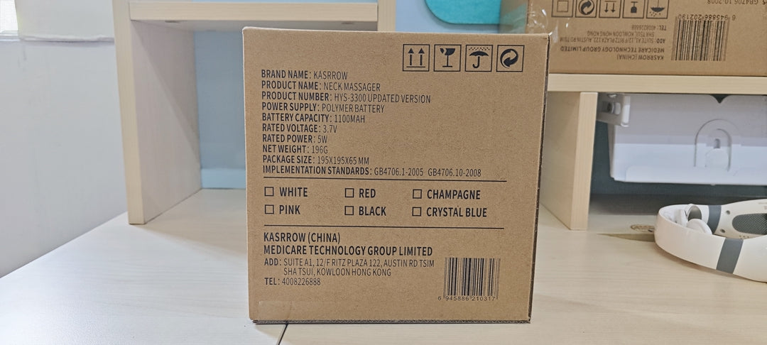 Massage Apparatus Neck Massager for Neck Pain Fatigue Relief for Adults, White