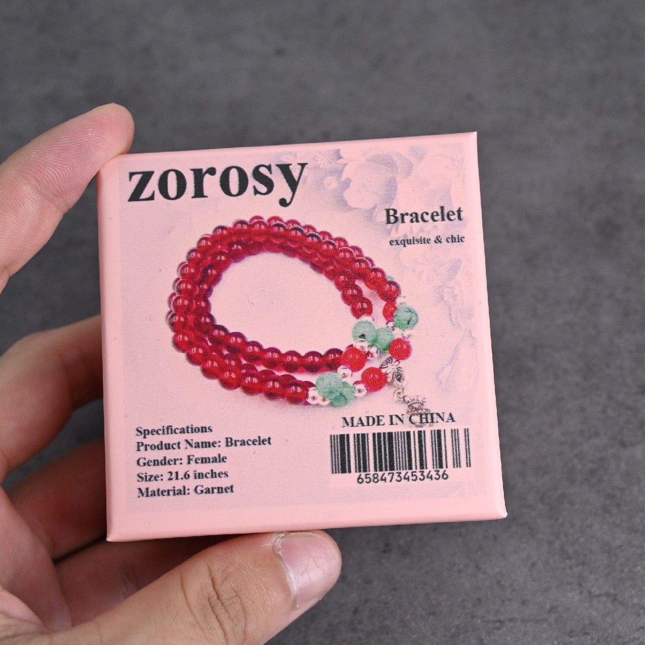 zorosy Red Garnet Bracelet Natural Garnet Bracelet Crystal Jewelry