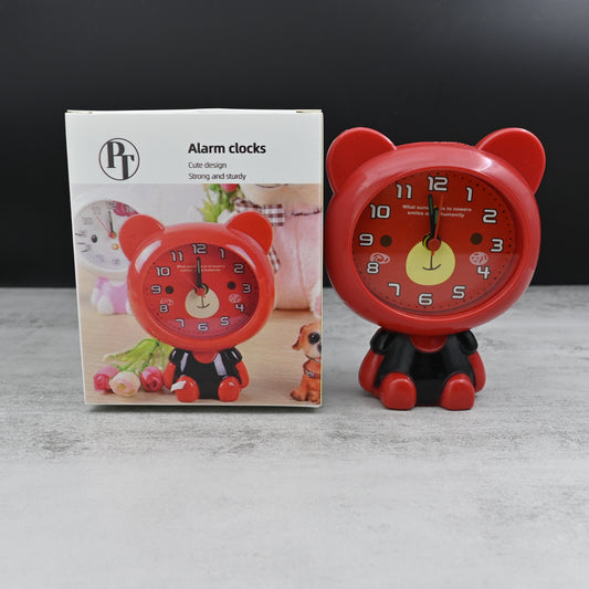 PT Cartoon Cute Bear Design Alarm Clock Student Gift Creative Bedroom Wake Up Table Clock
